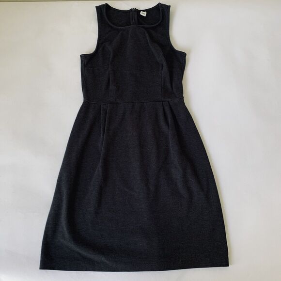 Old Navy Dress Women XS Dark Gray Sleeveless Knit Stretch Back Zip Career Work - Picture 1 of 9